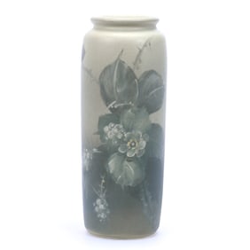Cylinder Vase Marked Weller Hudson Art Pottery