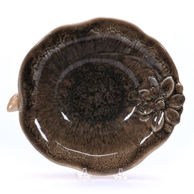Bowl Marked Rookwood Art Pottery Dated 1943, Experimental Brown Glaze