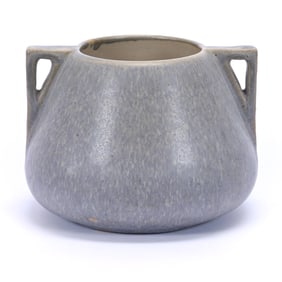 Small Jardiniere, Two Handles, Marked Fulper Prang Art Pottery