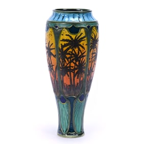 Vase Marked Calmwater Designs Art Pottery, "Island Adventure" Created By Stephanie Young