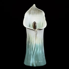 Vase Marked Ephraim Art Pottery, Experimental Jack In Pulpit Calla Lily Form