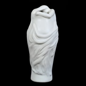 Vase Marked Van Briggle Art Pottery, Ivory Tones, Lorelei, Circa 1990's