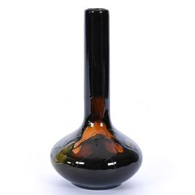 Vase, Unmarked Owens Eutopian Art Pottery, Standard Glaze, Poppy Decor