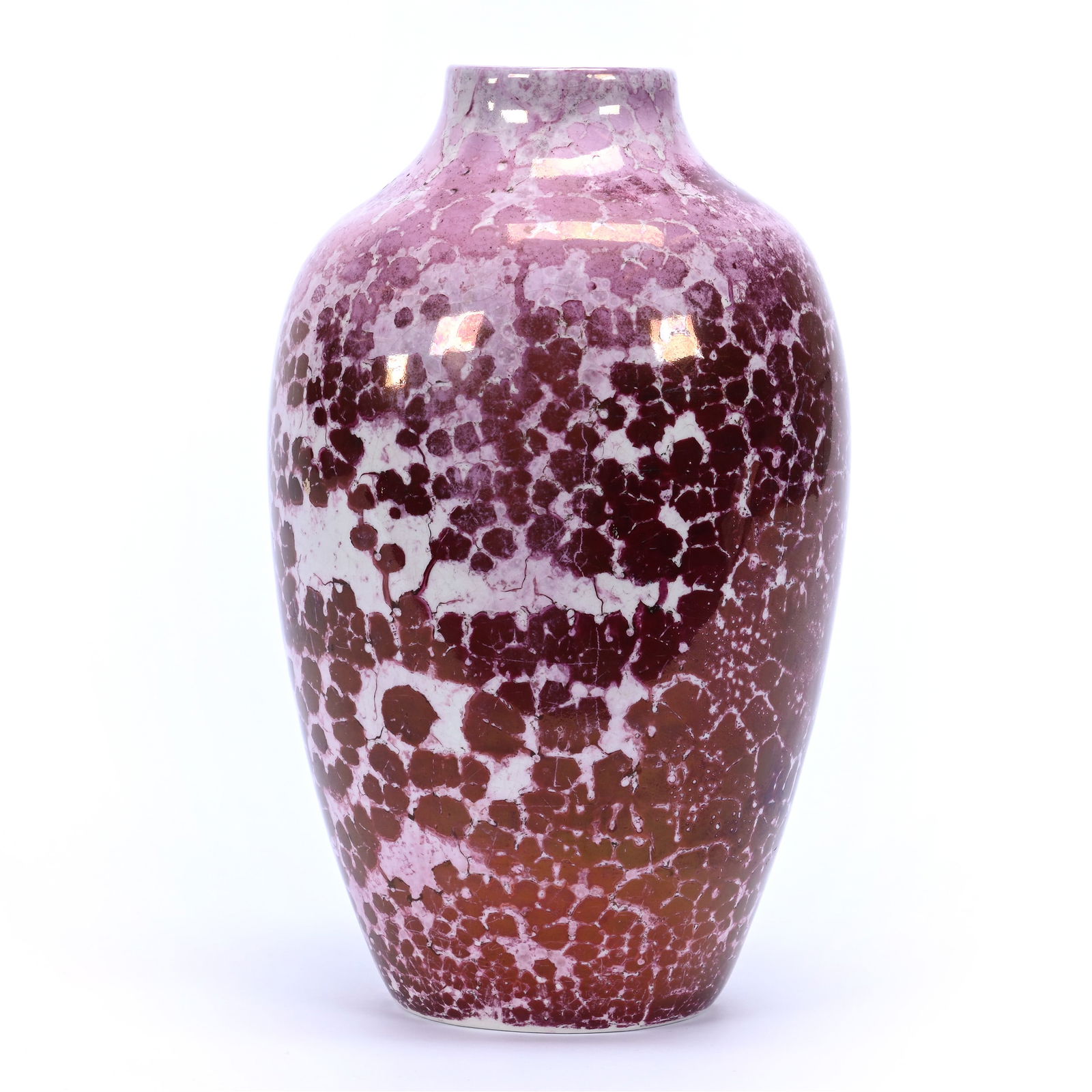 Vase Marked Weller Art Pottery, Cloudburst Red (1 of 3)