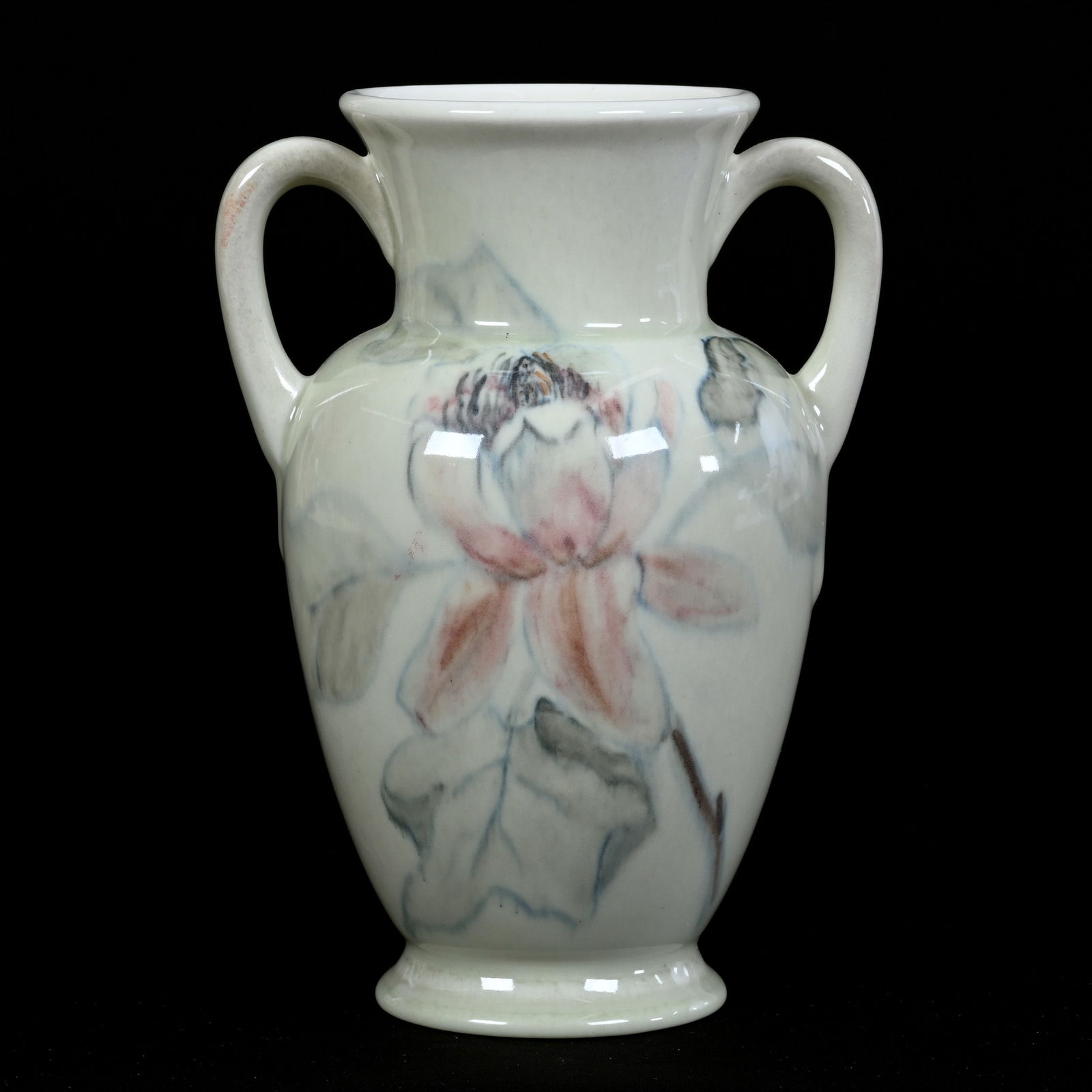 Vase, Two Handles, Marked Rookwood Art Pottery Dated 1946, Jewel Porcelain (1 of 3)