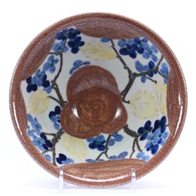 Bowl Marked Rookwood Art Pottery Dated 1922, Double Vellum Blueberry Decor