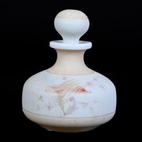 Cologne Bottle, Unmarked Wave Crest/C.F. Monroe Opal Ware