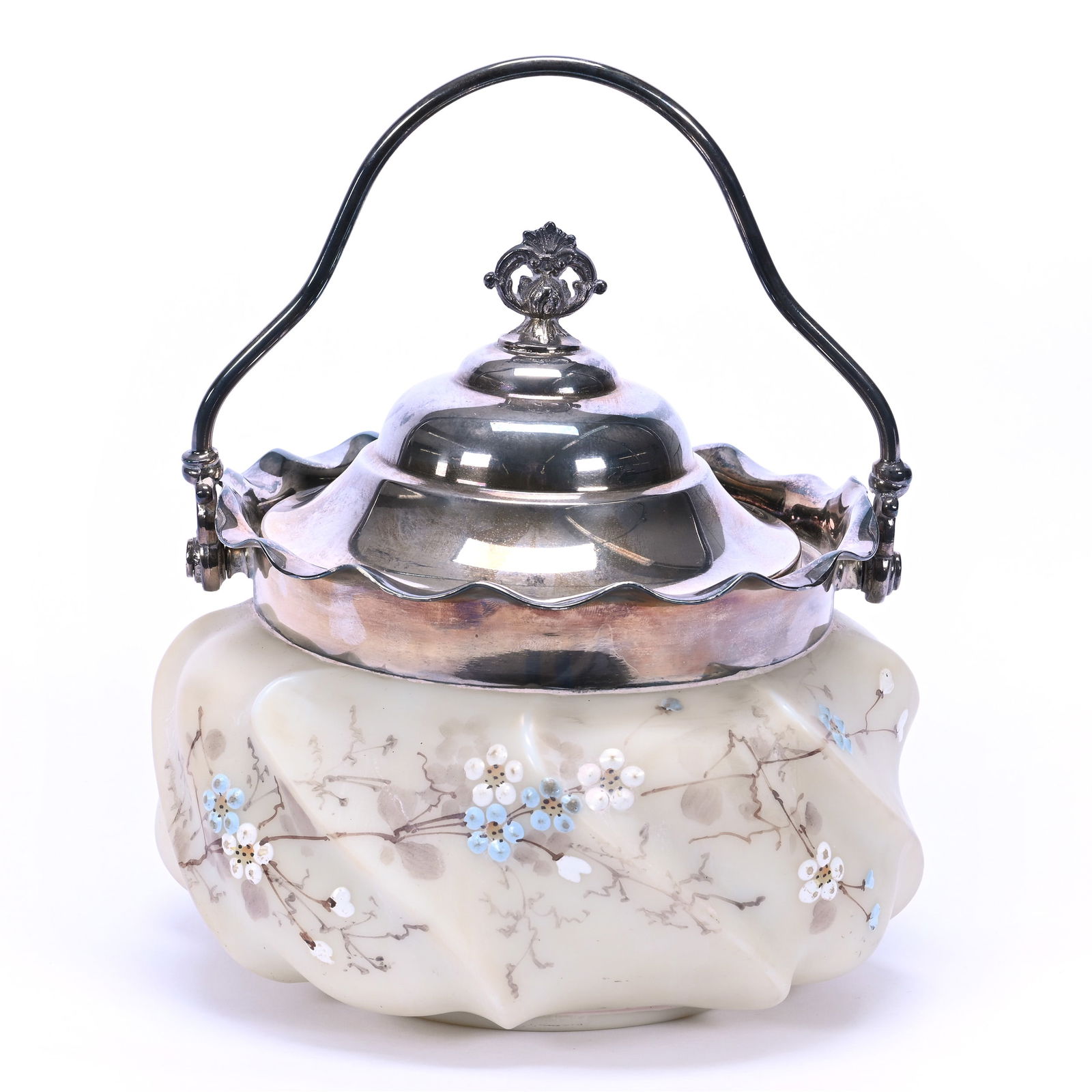 Biscuit Jar, Unmarked Wave Crest Swirl Mold (1 of 3)