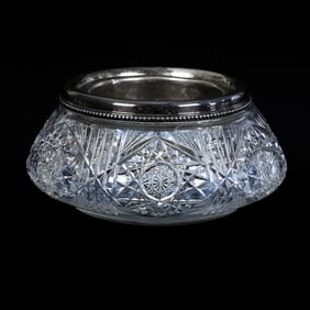 Fernery, ABCG, Alternating Hobstar And Prism Motif, Silverplate Rim