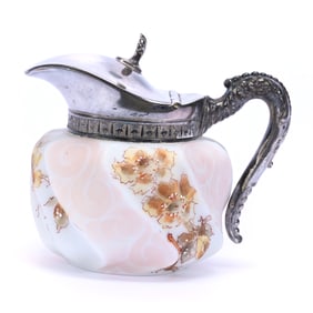 Syrup Pitcher, Unmarked Wave Crest Swirl Mold