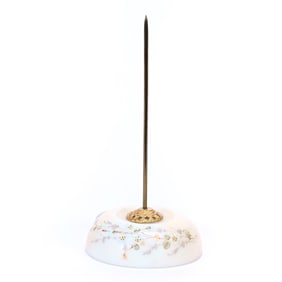 Receipt Holder, Unmarked Wave Crest Opal Ware