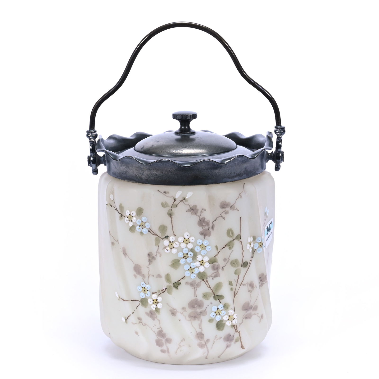 Biscuit Jar, Unmarked Wave Crest Swirl Mold (1 of 3)