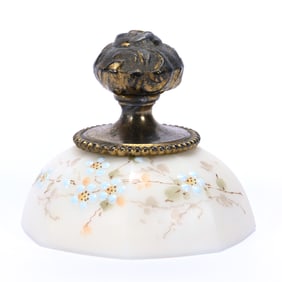 Paperweight, Unmarked Wave Crest, Eight-Sided Opal Ware