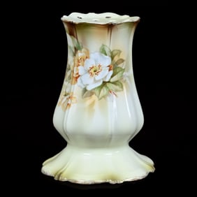 Muffineer Marked R.S. Poland, Floral Decor