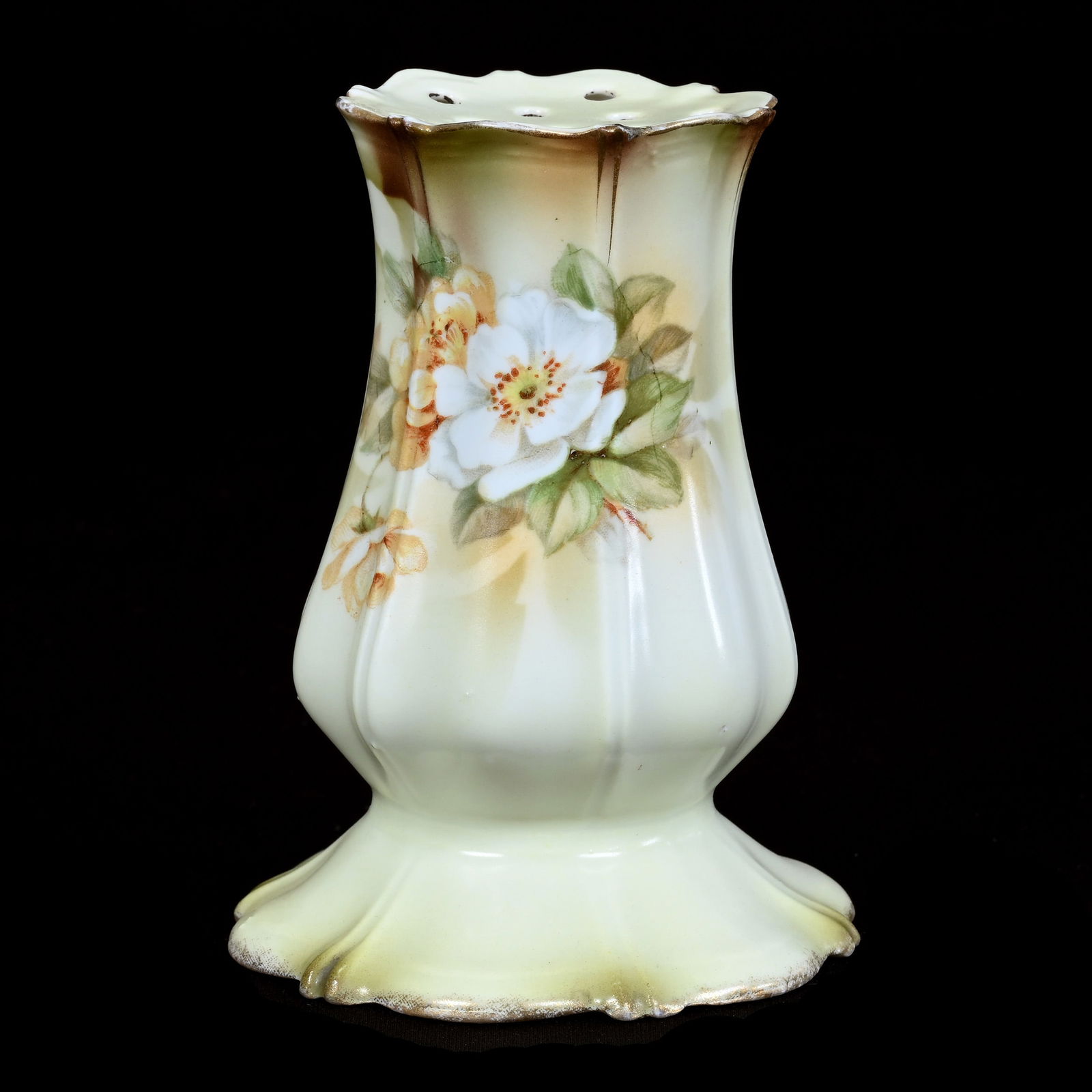 Muffineer Marked R.S. Poland, Floral Decor (1 of 3)