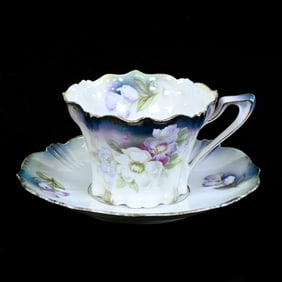 Coffee Cup And Saucer Marked R.S. Prussia