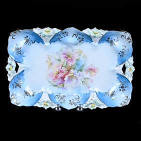 Dresser Tray, Unmarked R.S. Prussia, Lily Mold