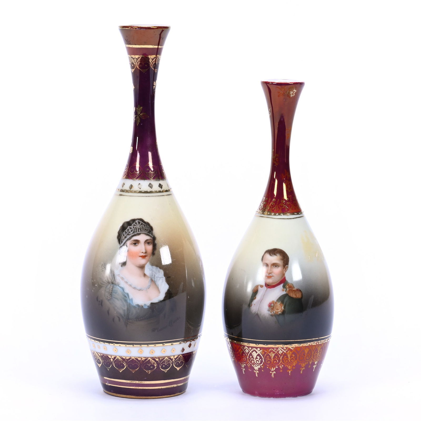 (2) Vases R.S. Suhl, Bowling Pin Shape (1 of 3)