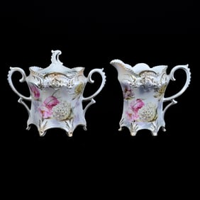 Creamer And Sugar Marked R.S. Prussia