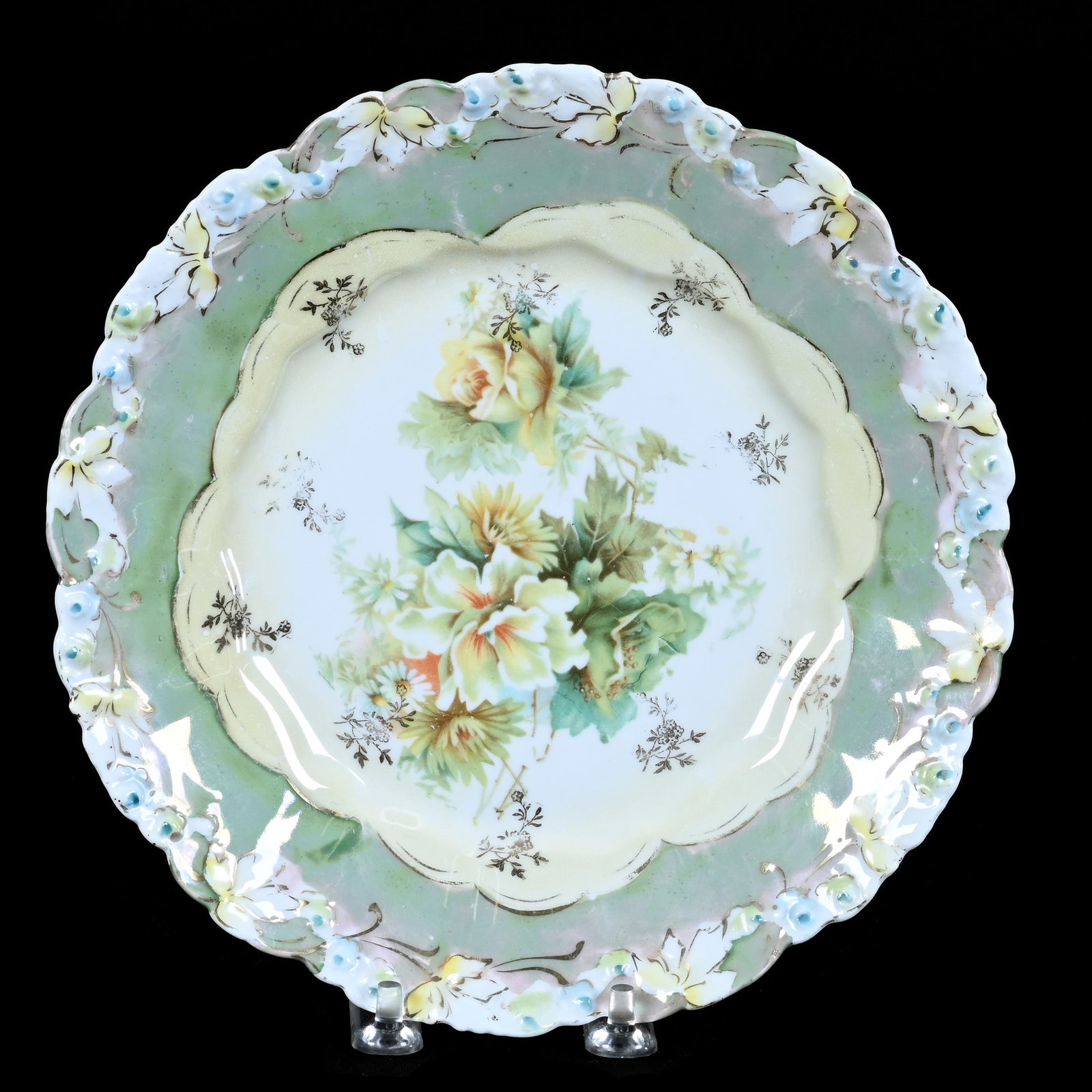 Plate, R.S. Steeple Germany Mark, Rosebud Mold (1 of 2)