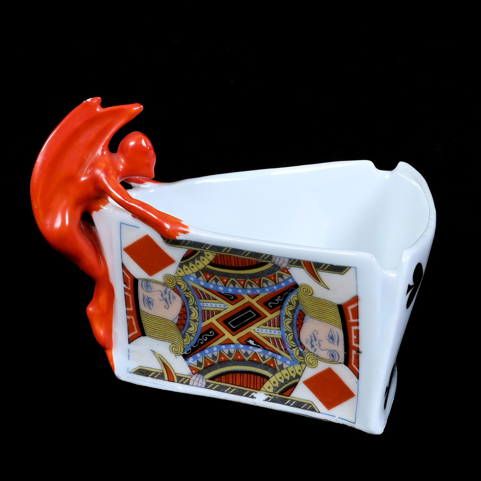 Open Sugar, Royal Bayreuth Blue Mark, Devil And Cards (1 of 3)