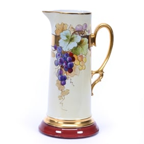 Tankard Marked M.Z. Austria, Hand Painted Vintage Decor