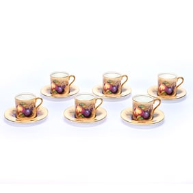 (6) Aynsley Cups And Saucers, Like New In Original Fitted Box