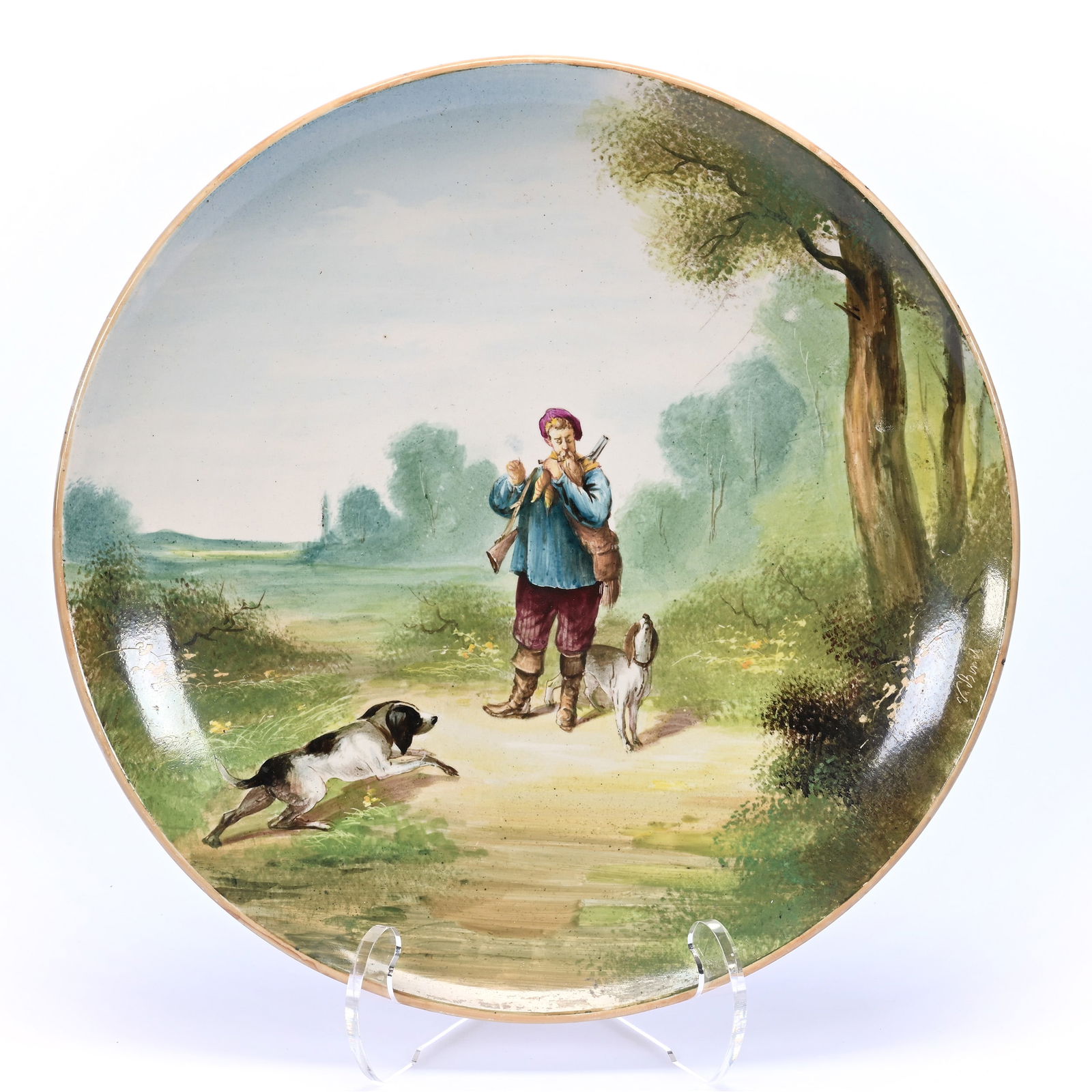 Charger, Early Unmarked French Porcelain (1 of 3)