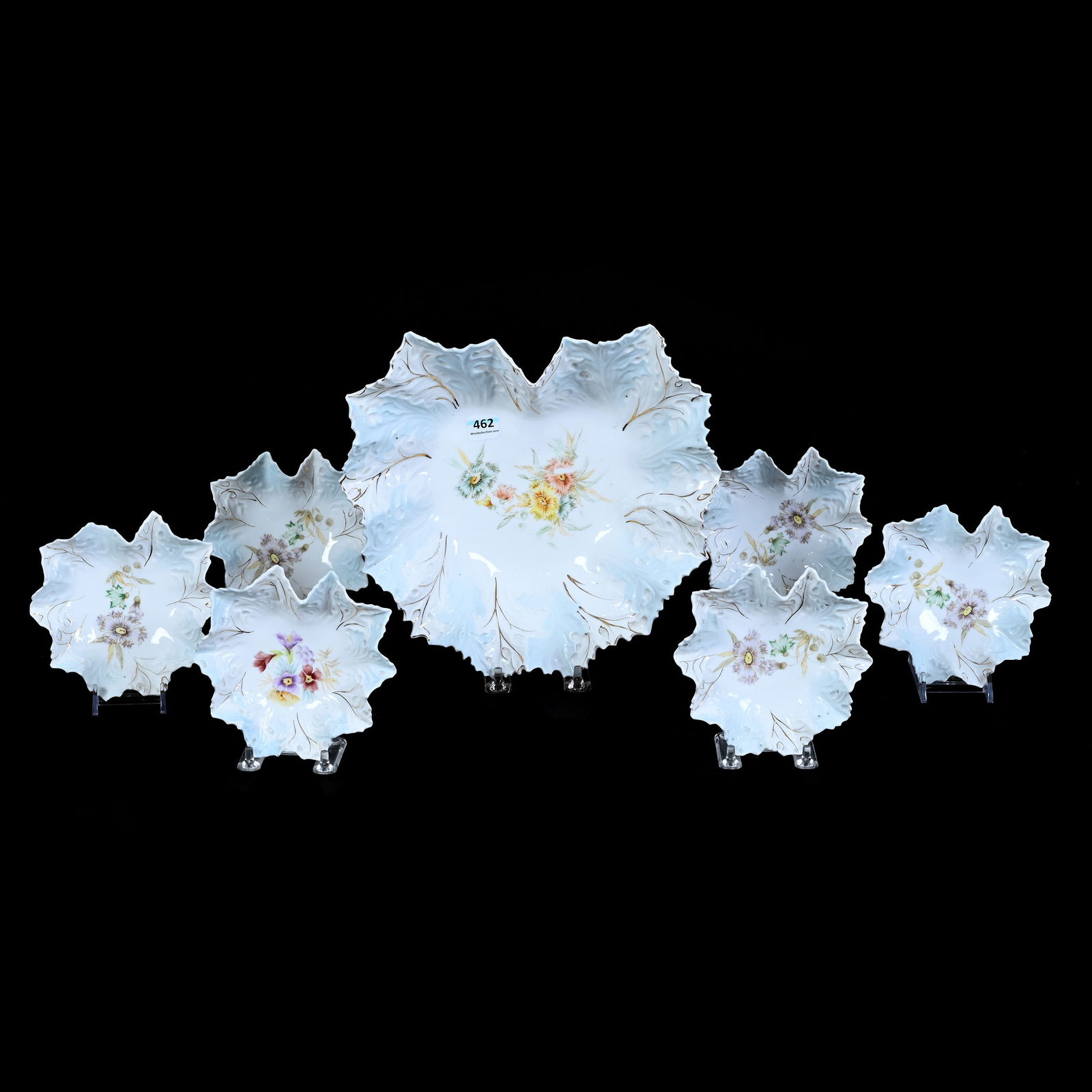 Berry Set, Unmarked R.S. Prussia, Leaf Heart Shaped Mold (1 of 9)