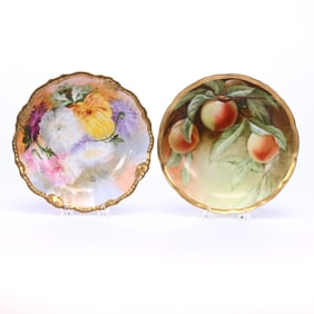 (2) Bowls, Hand Painted Decor