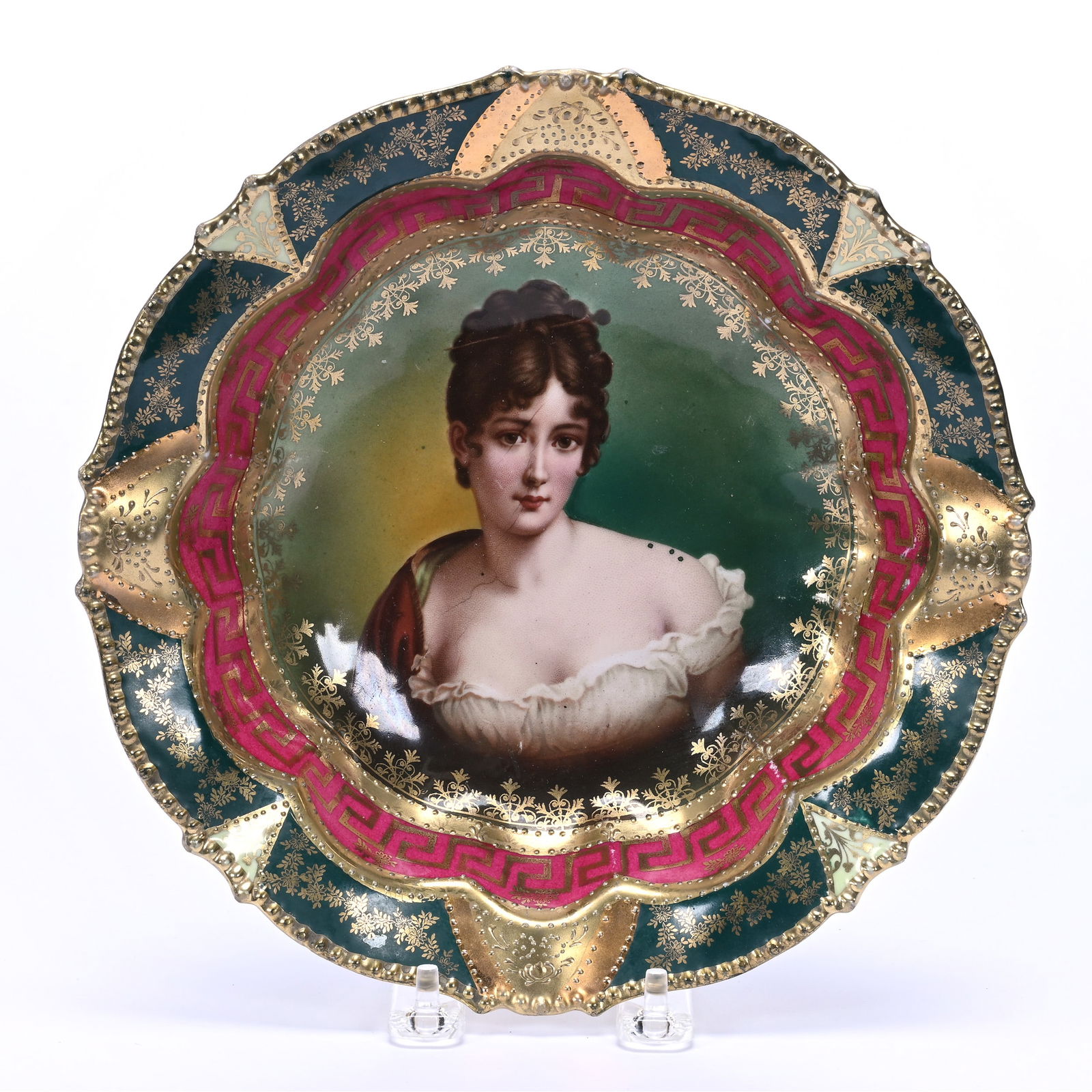 Footed Bowl, Unmarked R.S. Prussia, Mold #343 (1 of 2)