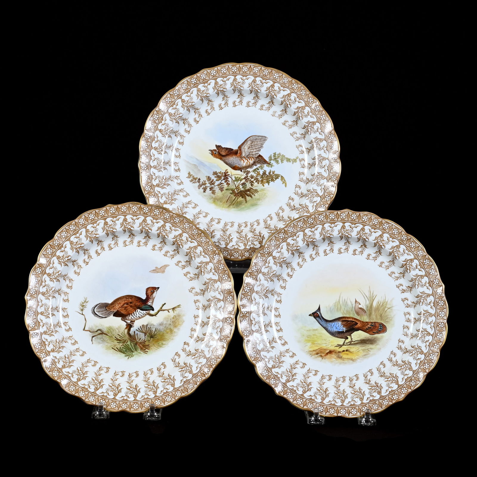 (3) Plates Marked Royal Worcester Bitreous, Made For Shreve & Company, San Francisco (1 of 2)