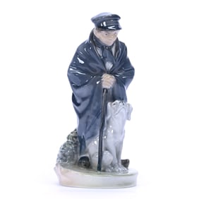 Figurine Marked Royal Copenhagen #782, Man And His Dog