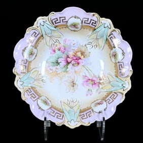 Bowl Marked Royal Vienna, Cream, White And Pink Tones, Wild Floral Decor