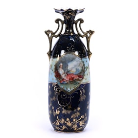 Vase, Two Handles, Marked Royal Vienna, Double Scene Of Flora and Diana The Huntress