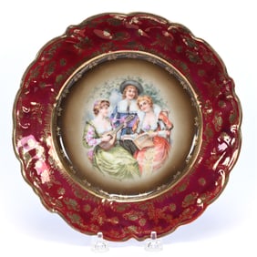 Plate, Marked Prov Saxe, Classic Musician Scenic Decor