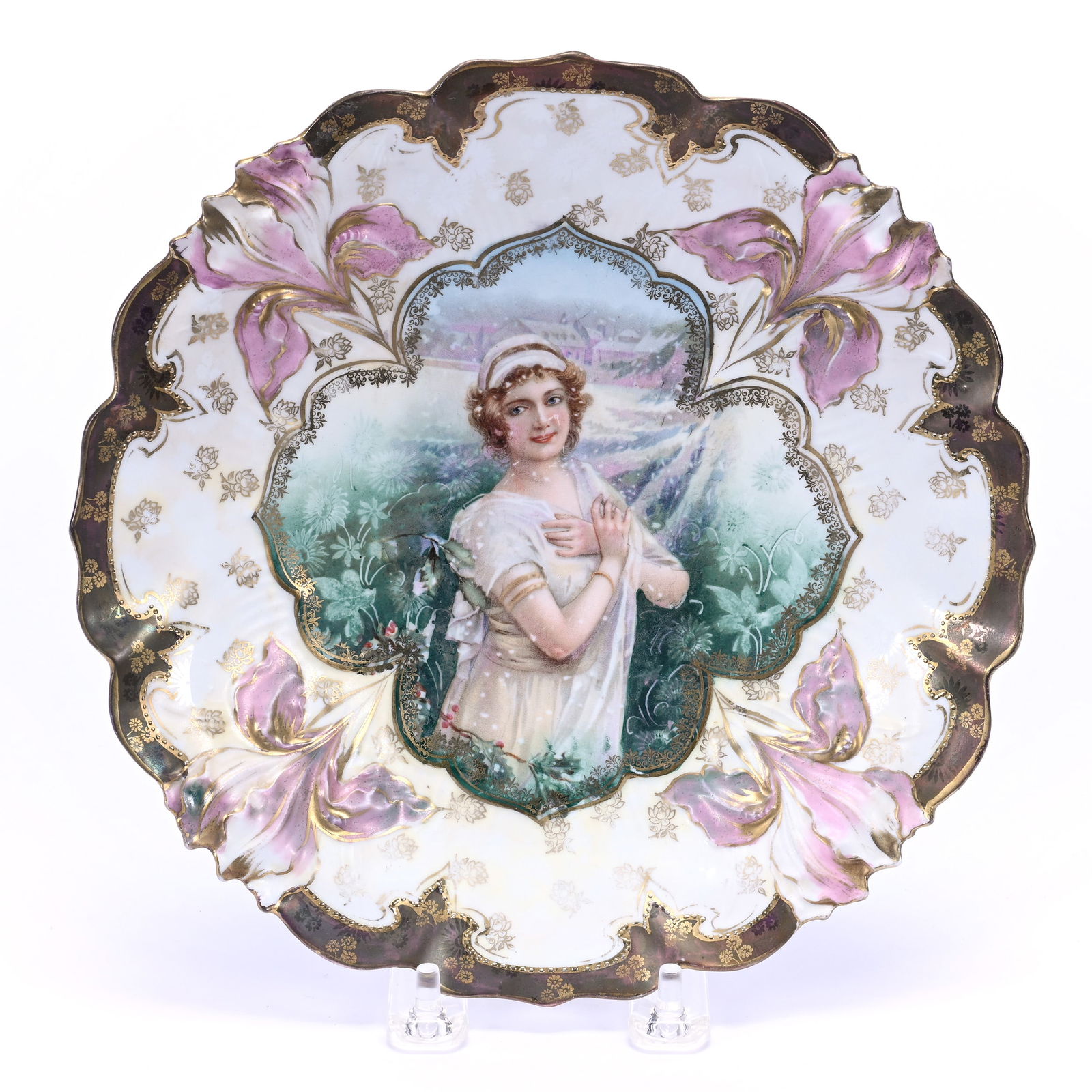 Plate, Marked R.S. Prussia, Iris Mold (1 of 2)