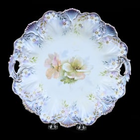 Two Handled Cake Plate, Marked R.S. Prussia