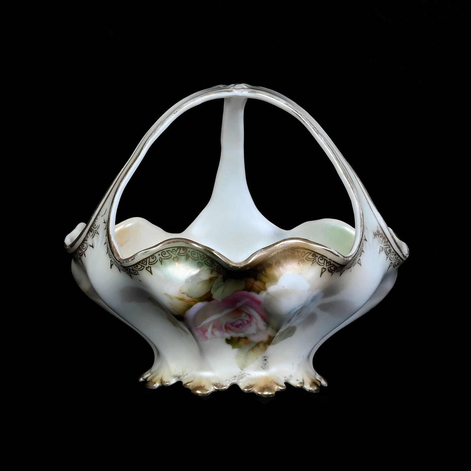 Three Handled Basket, Marked R.S. Prussia (1 of 3)