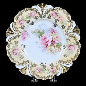 Plate, Unmarked R.S. Prussia, Cream and White Tones
