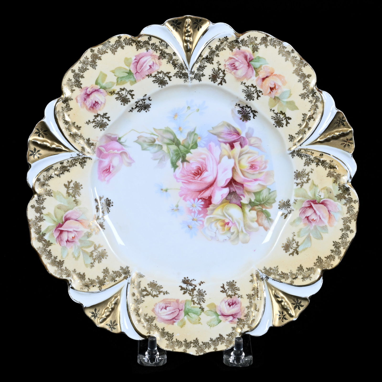 Plate, Unmarked R.S. Prussia, Cream and White Tones (1 of 3)