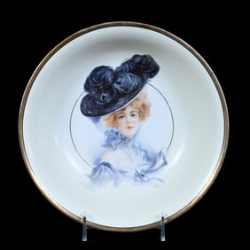 Bowl, Griffin Marked R.S. Prussia, Gibson Girl "Emma" Portrait