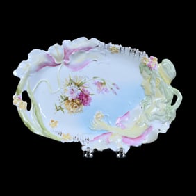 Dresser Tray, Unmarked R.S. Prussia, Hidden Image Mold