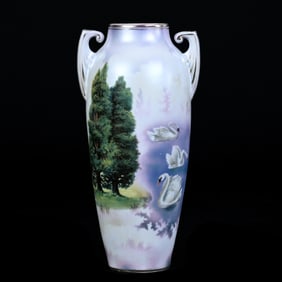 Vase, Two Handled, Unmarked R.S. Prussia