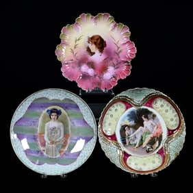 (3) R.S. Prussia Style Plates