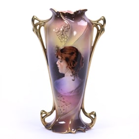 Vase, Two Handles, Marked Royal Vienna, Portrait Of Litta