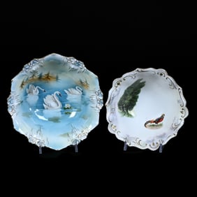 (2) Nut Bowls, Three Feet, R.S. Prussia
