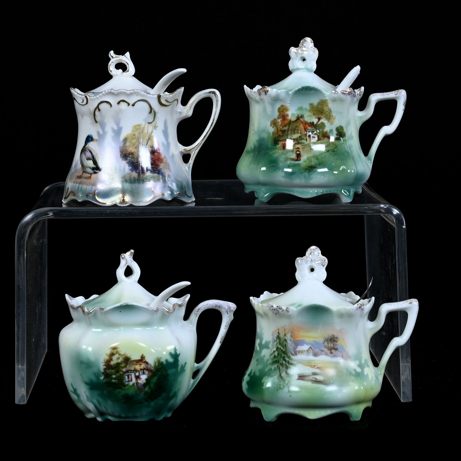 (4) Mustard Jars, R.S. Prussia (1 of 5)