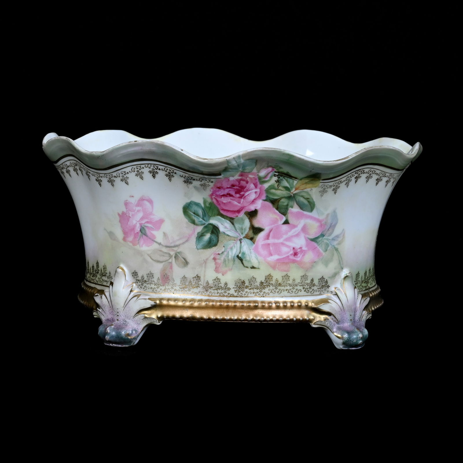 Fernery, Footed, Marked R.S. Prussia, Rose Decor (1 of 3)