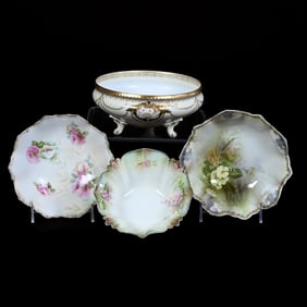 (4) Footed Bowls, R.S. Prussia